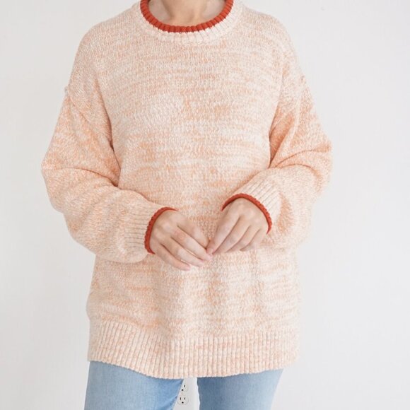 Urban Outfitters BDG Peach Knit Cotton Blend Crewneck Sweater Dress L - Picture 2 of 11
